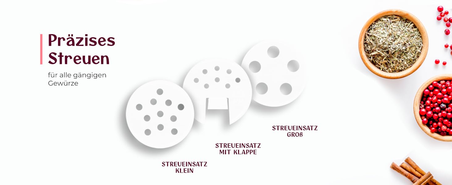 Набір скляних банок для спецій [24 x 120 мл] з 301 етикеткою (німецька мова) | Матові чорні кришки | Контейнери для спецій з металевими кришками та дозатором. Кутові скляні банки, набір 24 шт, чорний колір - 24 - чорні етикетки