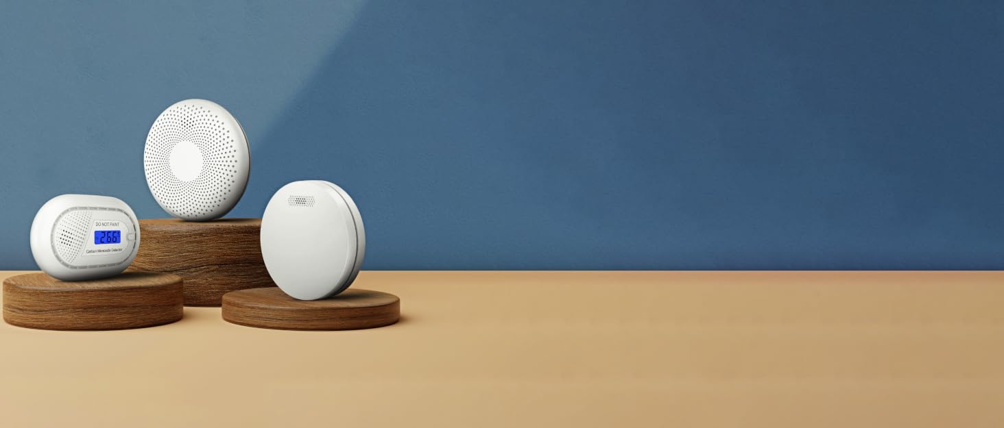 Розумний датчик чадного газу Aroha Smart Connect Wi-Fi (Tuya, Smart Life) з батареєю на 10 років, детектор CO для Smart Home