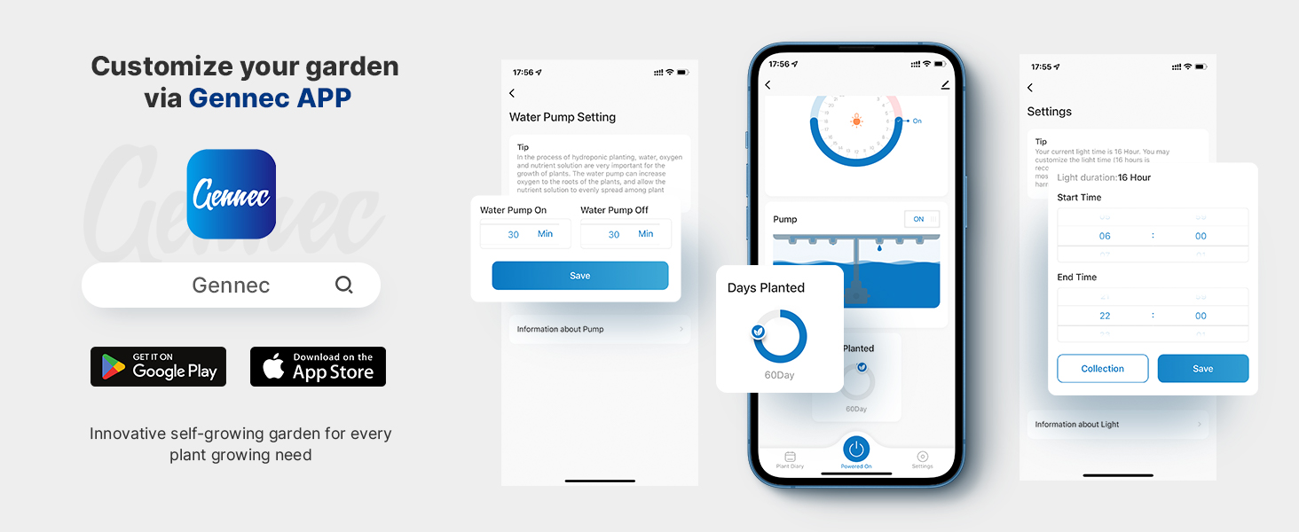 iDOO Гідропонна система для вирощування рослин, розумний сад, WiFi, з LED-лампою, вентилятором, таймером, для вирощування трав, 12 посадкових місць