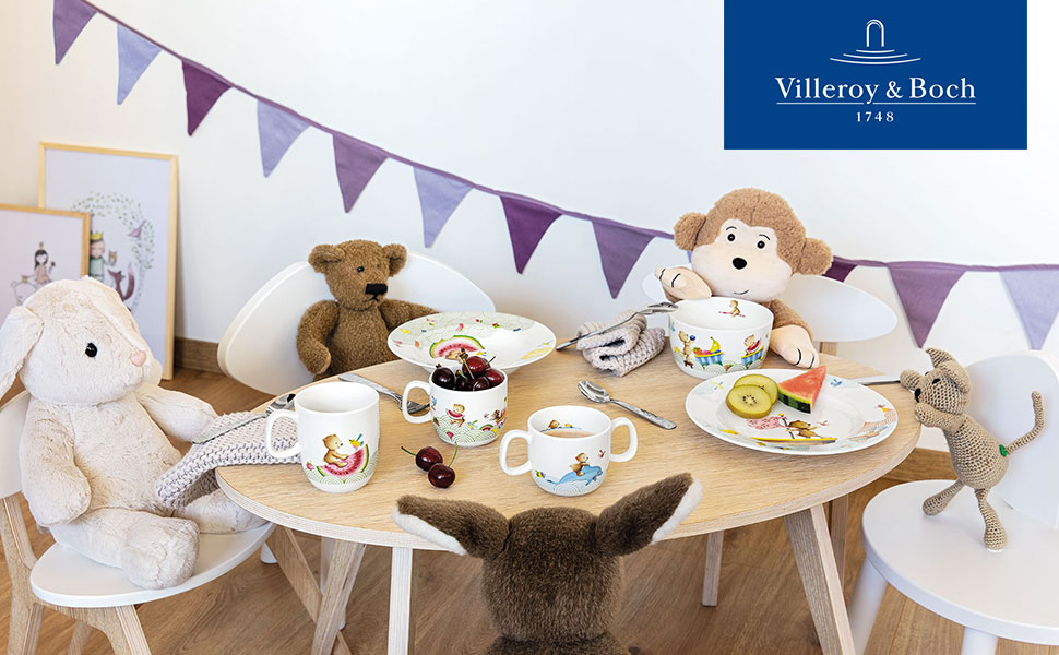 Набір дитячого посуду Villeroy & Boch Hungry as a Bear (3 шт.) - зелений, преміум-посуд