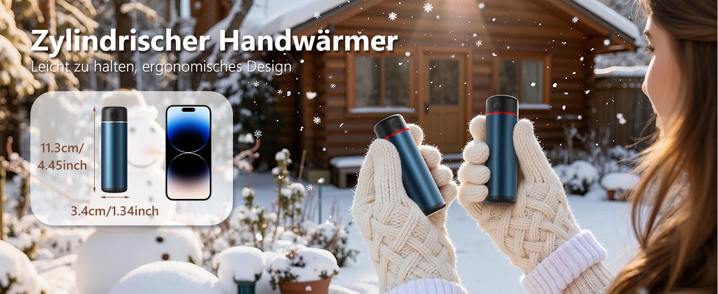 Електричні грілки для рук EXTSUD 2 шт. 5000mAh з USB-живленням, 3 режими нагріву, для кемпінгу, гольфу, подарунок (блакитний)