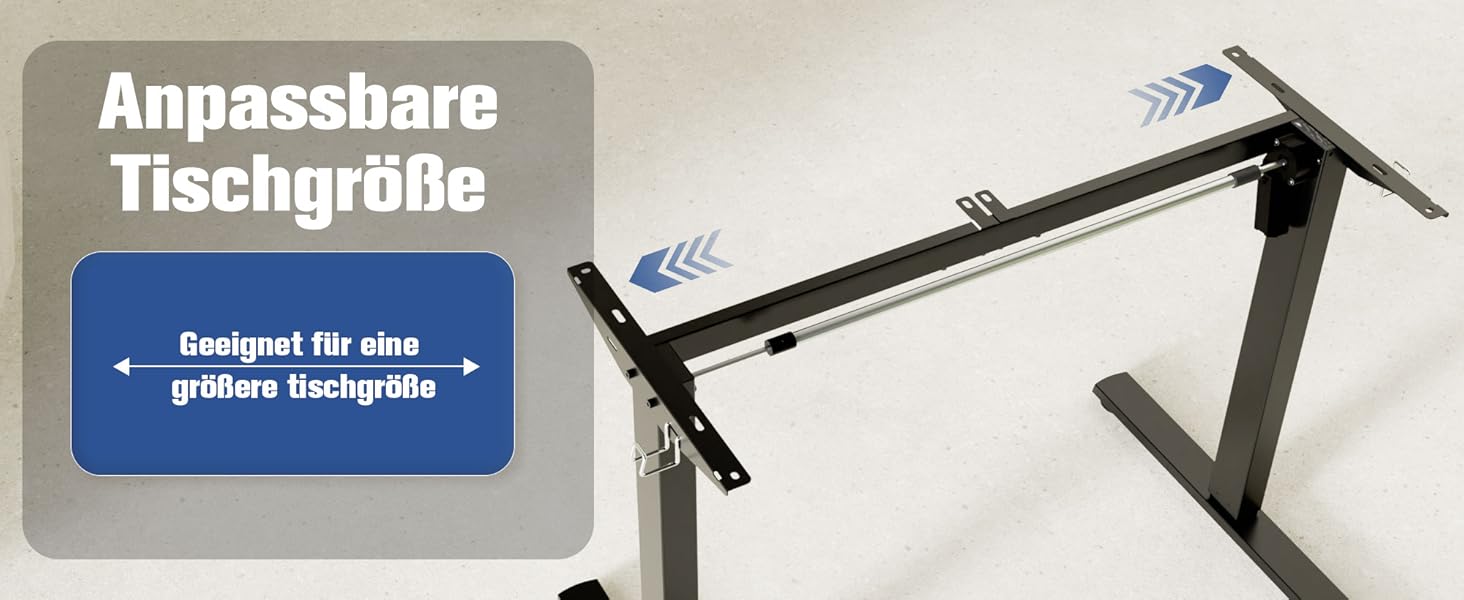 Ергомейкер: Регульований за висотою стіл-підйомник з пам'яттю та плавним запуском/зупинкою, 2-х секційний телескопічний електричний стіл-підйомник (чорний). Одномоторне стійке підйомне шасі.