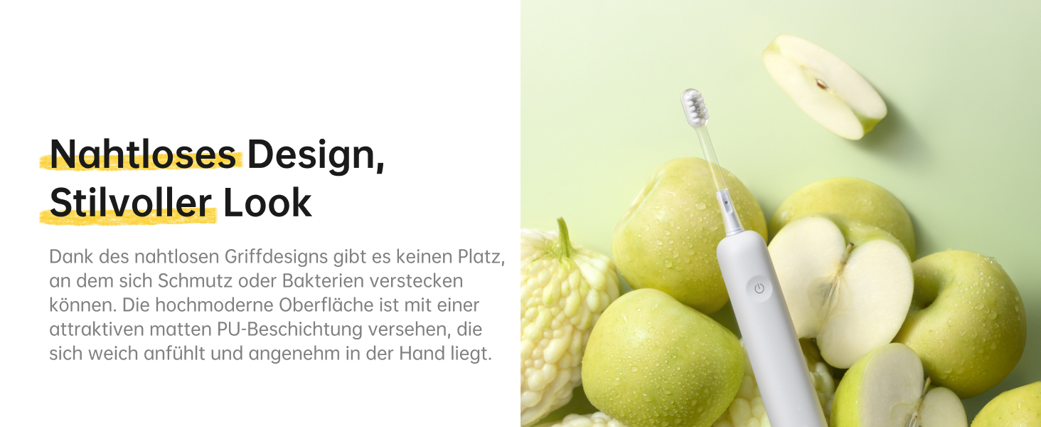 Електрична зубна щітка Laifen Wave Spezial з осциляцією та вібрацією, звукова, для дорослих, з додатком, 2 насадки (зелена)