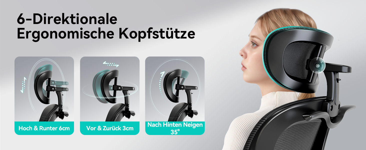 Офісне крісло LarkLeaves з ергономічною підтримкою спини, регульованими підлокітниками, сітчастою спинкою та підголівником, для офісу, навчання, бібліотеки, 140 кг, (Чорний, Lite)