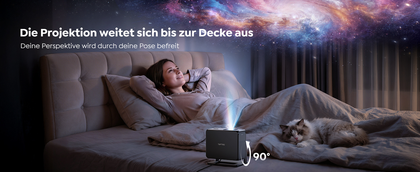 Проектор Google TV Beamer 4K Smart: Кінотеатр вдома 1080P FHD, Автофокус, Трапецеїдальна корекція, WiFi, Bluetooth, Портативний, Чорний