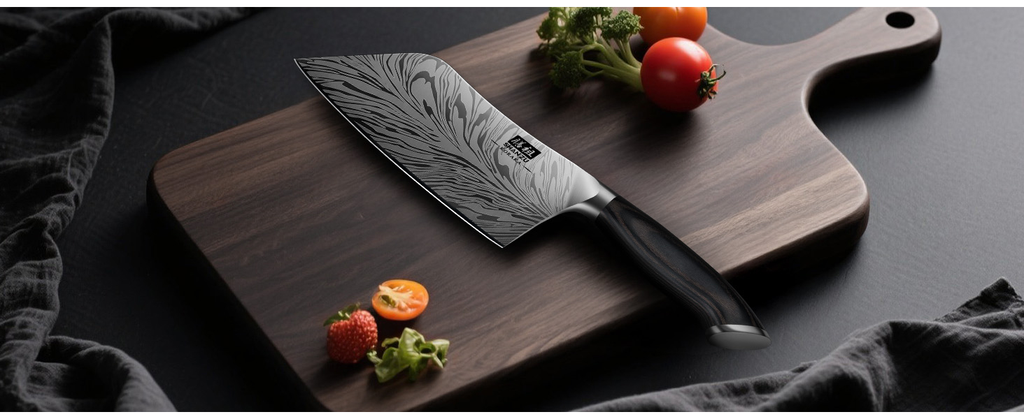 Японський кухонний ніж SHAN ZU з порошкової сталі, професійний шеф-ніж, 18 см