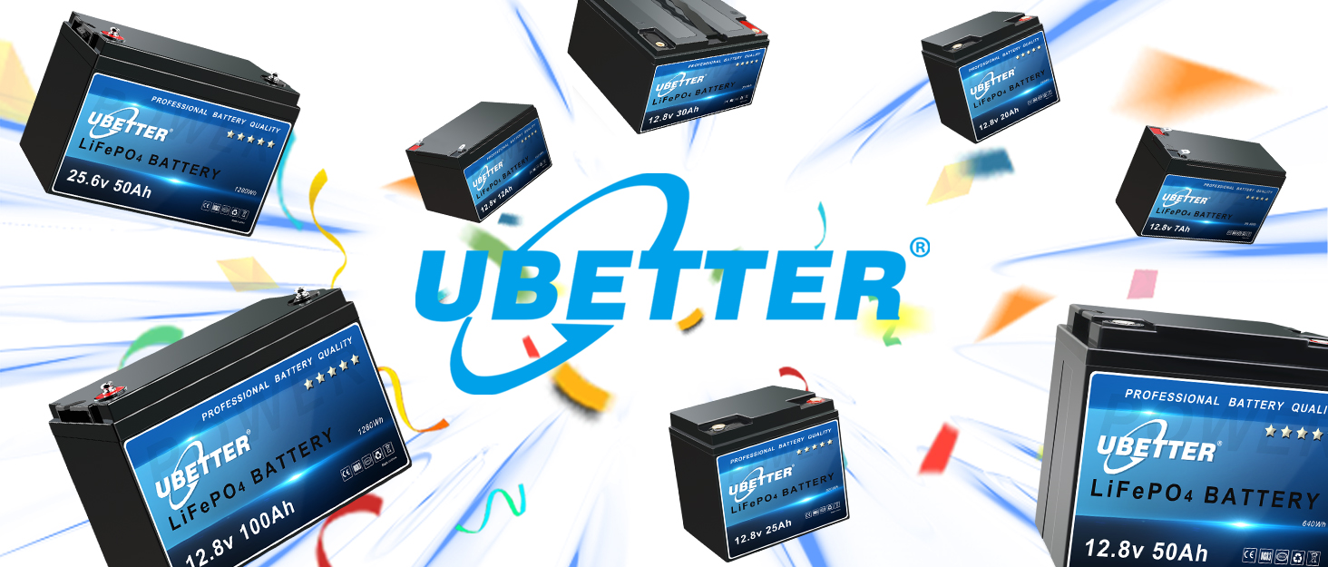 Акумулятор UBETTER Mini 12V 100Ah LiFePO4, 100A BMS, 1280 Втгод, 4000 циклів, термін служби 10 років (24 В 100 Агод)