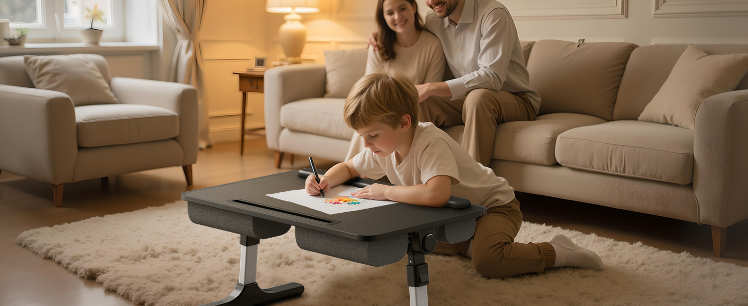 Стіл для ноутбука PUTORSEN - регульована висота та кут нахилу, 58 x 37 см, чорний