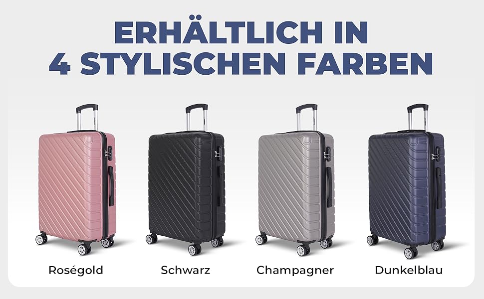 Набір валіз Onbest 3 шт. XXL (20', 24', 28') з ABS, з колесами, + вага – блакитний