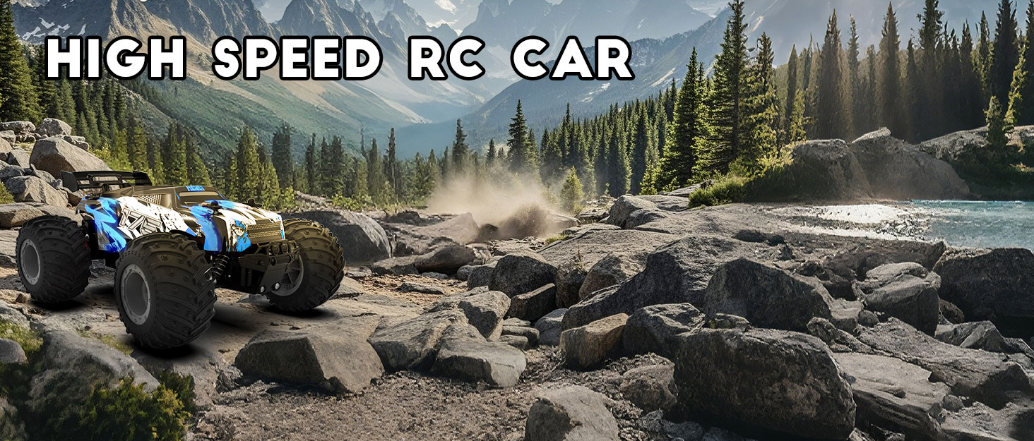 RC Автомобіль Feimuosi 1:18 позашляховик, 2.4GHz, світлодіодне підсвічування, 2 акумулятори, 20 км/год, для дітей та дорослих (Світло-блакитний)