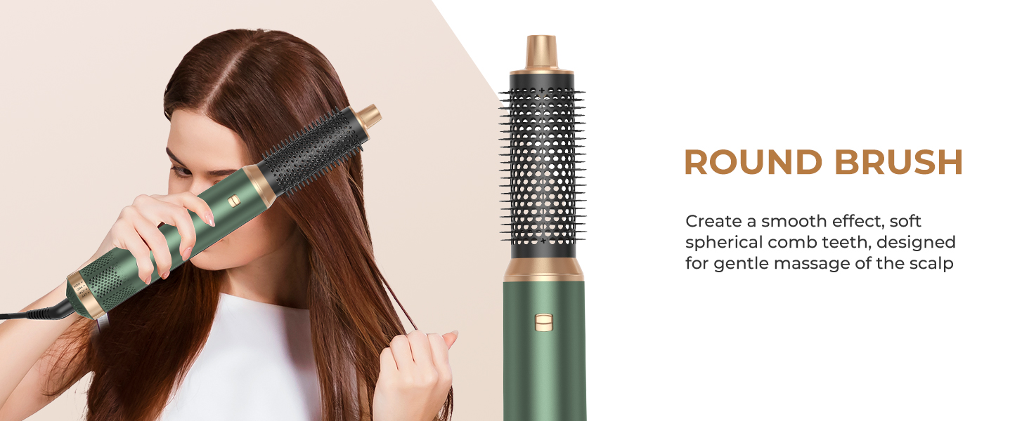 Mogawave Airstyler 5-в-1 Pro 1000W з іонізацією (червоний) - Фен-щітка, стайлер для волосся, плойка з обертанням
