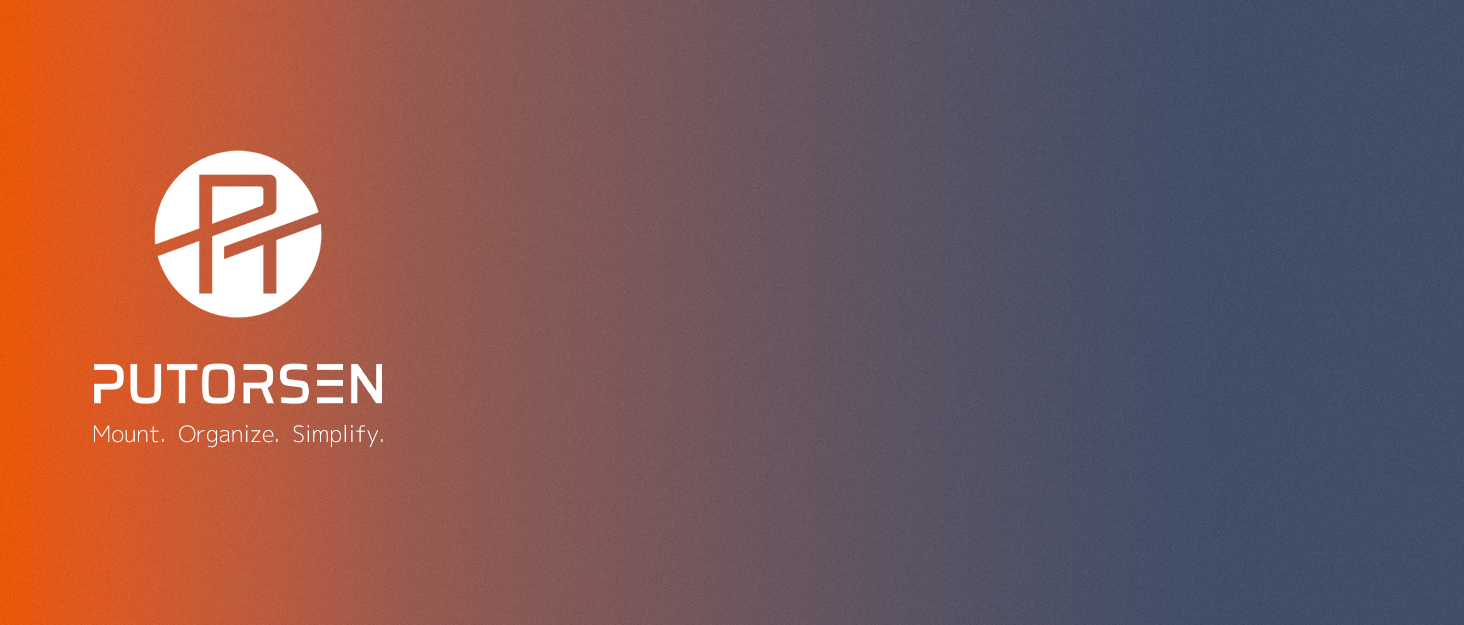 Підставка для ПК з регулюванням висоти PUTORSEN, 2 рівні, з роликами та підкладкою для миші, чорний Full-Tower (до 40 кг/рівень)