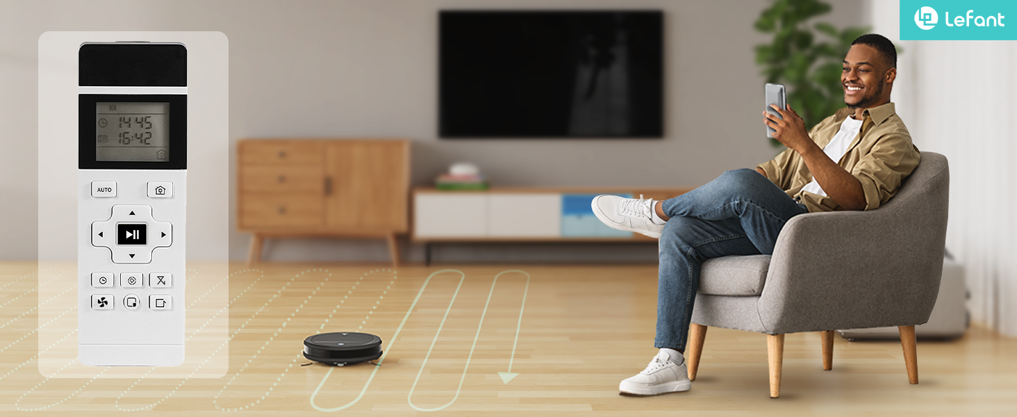 Робот-пилосос LEFANT M1 з функцією миття, багатоступенева побудова карти, зони заборони, потужність 5500Pa, час роботи до 150 хв, ідеальний для шерсті тварин та твердих підлог, керування через додаток/Alexa (M21O RC)