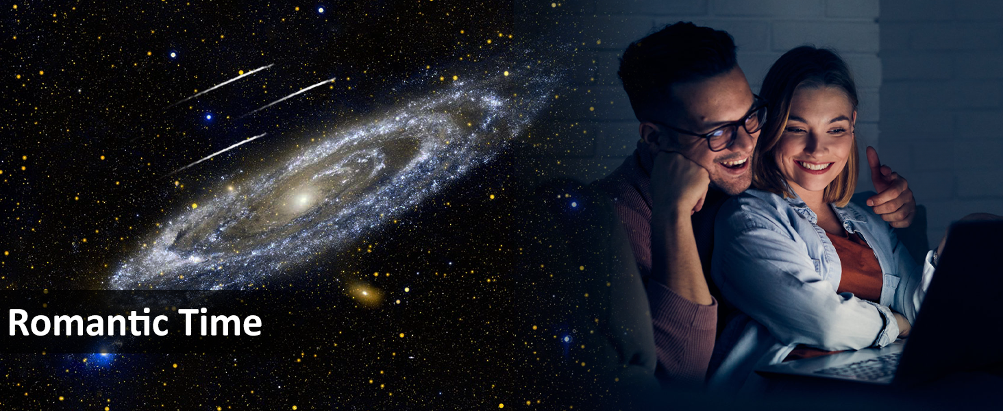 Проєктор зоряного неба VanSmaGo 8-го покоління Sternenhimmel Galaxy: Планетарій, нічник HD з обертанням 360° та таймером (білий)