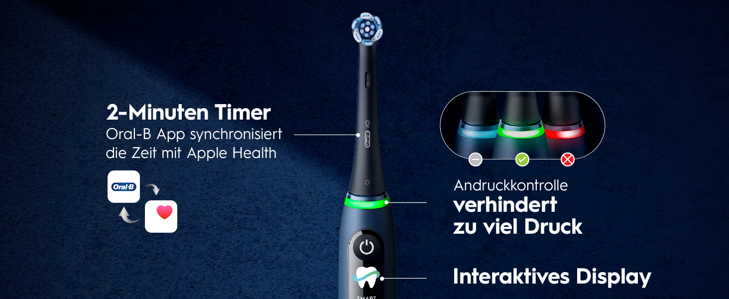 Електрична зубна щітка Oral-B iO Series 9, Sapphire Blue (чорний/синій), магнітний привод, преміум-якість