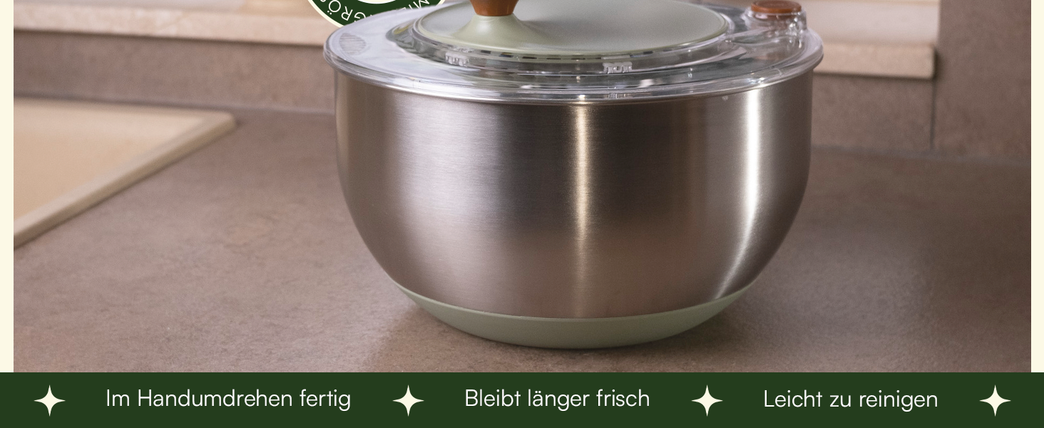 Салатниця-швидкокрутка VELVOMAX 6в1 з нержавіючої сталі, 4.5L - 6 функцій: нарізник овочів, сервіровочна чаша та спіннер для салатів. Можна мити в посудомийній машині, з антиковзним дном та кришкою. Ідеально для любителів готувати.