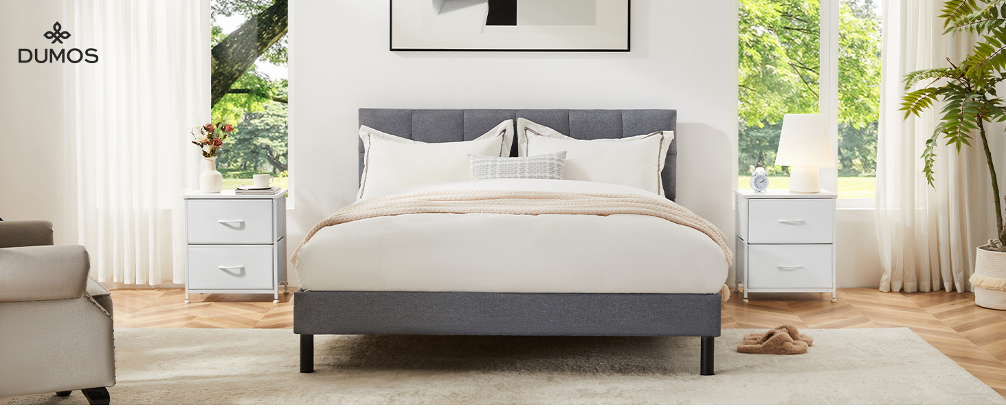 Набір приліжкових тумбочок DUMOS, 2 шт. з шухлядою, вузький комод, індустріальний стиль, для спальні, вітальні, дитячої кімнати, прихожої, білий