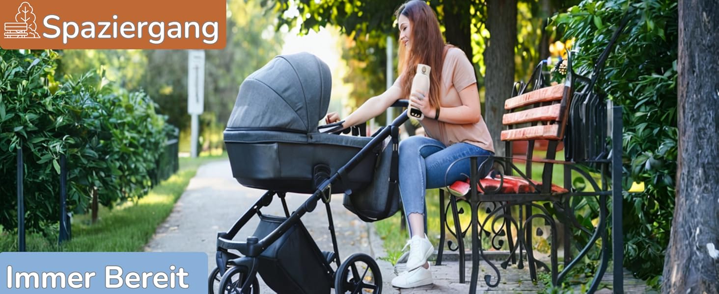 Jolly Mino: Портативний підігрівач пляшок 500 мл – Бездротовий, з нержавіючої сталі, для дитячого харчування та води – Ідеальний для подорожей, авто та літака