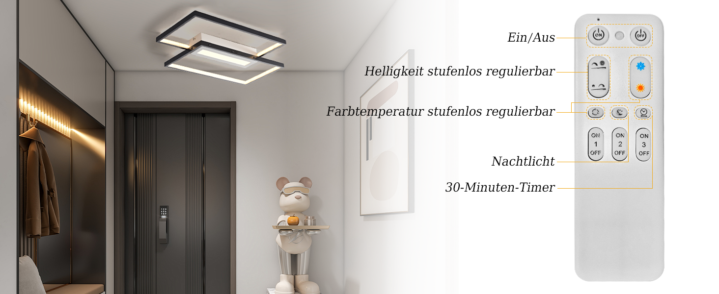 Світлодіодний стельовий світильник Epochglo круглий, дерево 24W 4000K, Ø30см (45W dimmable - подвійна рамка)