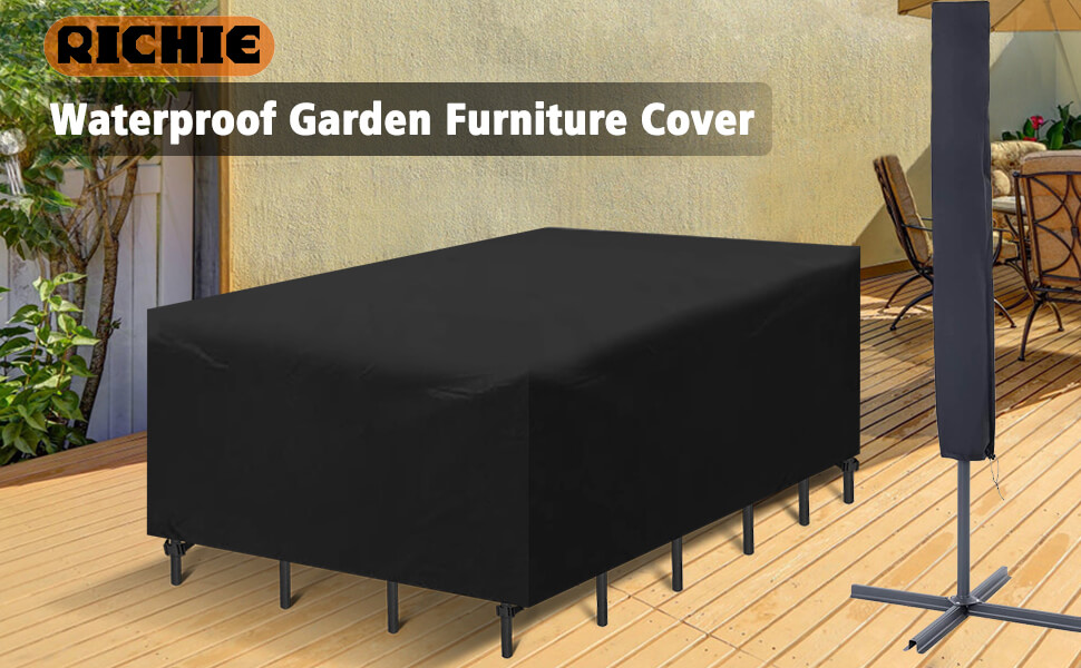 Водонепроникний чохол для садовой меблів RICHIE 170x95x70 см, Heavy Duty Oxford 420D, захист від УФ, для саду та патіо