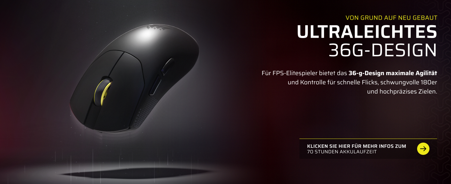 Ігрова бездротова миша Corsair Sabre v2 PRO Ultralight Wireless FPS, 33K DPI, 8000Hz, 36г, чорна