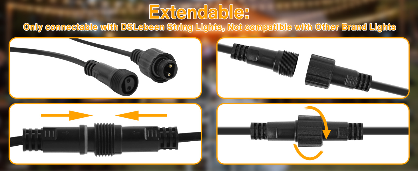 LED гірлянда для вулиці на батарейці з таймером, 9 метрів, 12 лампочок ST64, USB зарядка, 5000mAh, для декорування: сади, тераси, вікна, вечірки, весілля