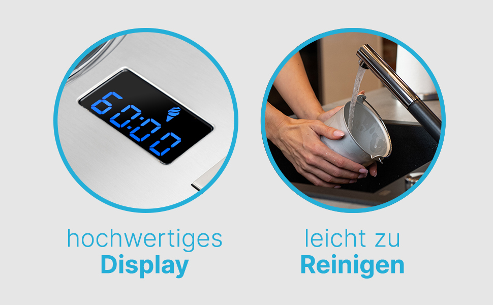 Машина для приготування морозива та йогурту ProfiCook® ICM 1091 N з нержавіючої сталі | Морозиво за 20 хвилин | Об'єм до 1500 мл | З компресором | Для морозива та замороженого йогурту | В комплекті рецепти, шпатель для морозива та мірний стакан | Нова модель