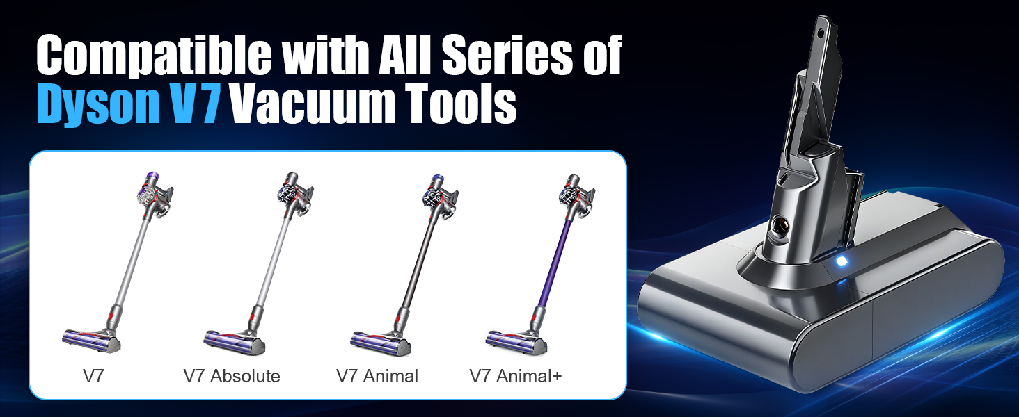 Акумулятор Li-ion 8000mAh/8.0Ah V10 для пилососа Dyson SV12 (Animal, Absolute, Motörhead, Fluffy) – Сірий
