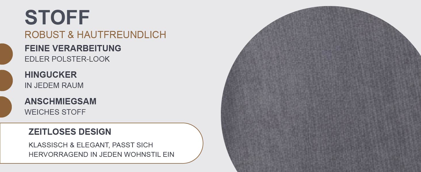Стілець для їдальні GOLDFAN (4 шт.) з льоновим покриттям, сірий, сучасний дизайн, металеві ніжки