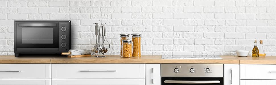 Мультифурна Cecotec Bake&Toast 1090 Black: 1000 Вт, 26 л, таймер, регулювання температури до 230ºC, решітка-гриль, лопатка, комплект