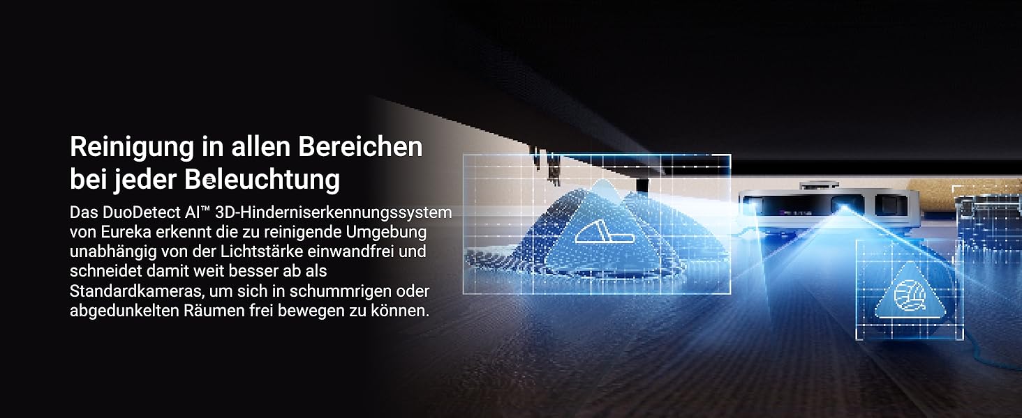 Робот-пилосос EUREKA J12 Ultra з функцією миття підлоги (самостійне очищення, прання та сушка), потужність всмоктування 5000Pa, обертова функція миття, Dual-LiDAR навігація, 3D уникнення перешкод, білий