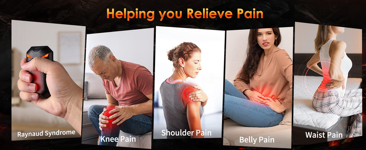 Електричні грілки для рук YAZDEKY 2 шт. - подарунок для чоловіків, 6000mAh, акумуляторні, чорні