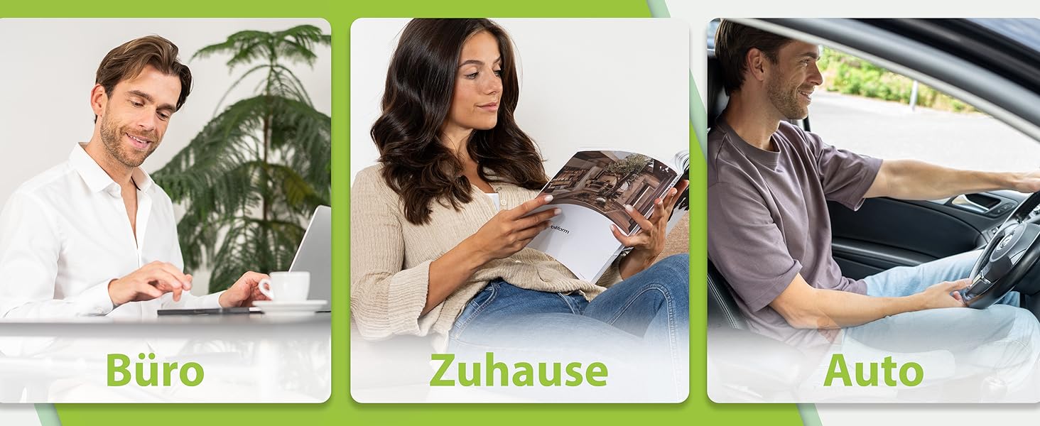 Ортопедична подушка-клинок Feela® для сидіння [3 ступені жорсткості] – ергономічна подушка для автомобіля та дивану, подушка-клинок для сидіння, чорна, м'яка (50-80 кг)