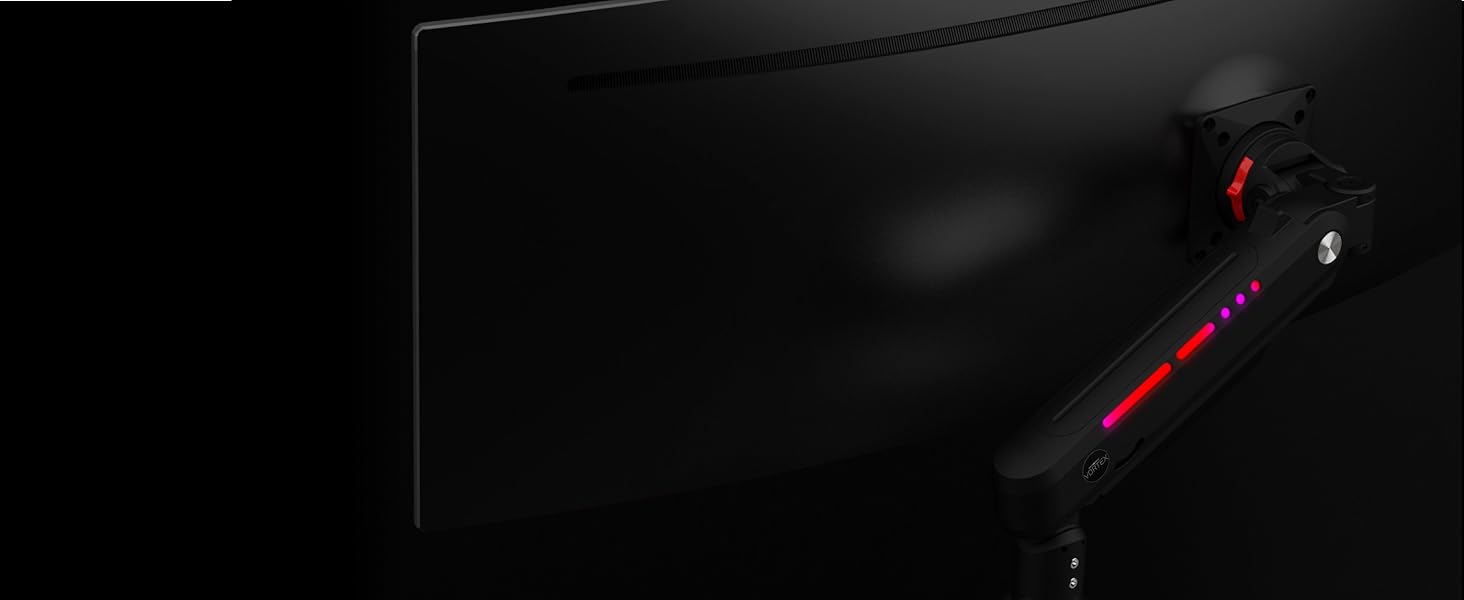 Кріплення для монітора Invision Vortex Gaming – 27–57 дюймів – Curved & UltraWide – RGB LED – 3–18 кг (VR200)