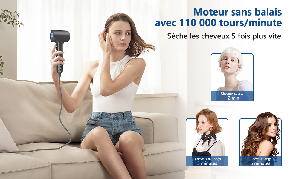 Іонний фен для волосся, багатофункціональний стайлер, багатоколірний