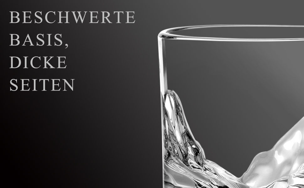 Набір склянок для віскі LIITON American Peaks Kristall 4 шт., 300 мл, для охолодження коктейлів, подарунок для чоловіків