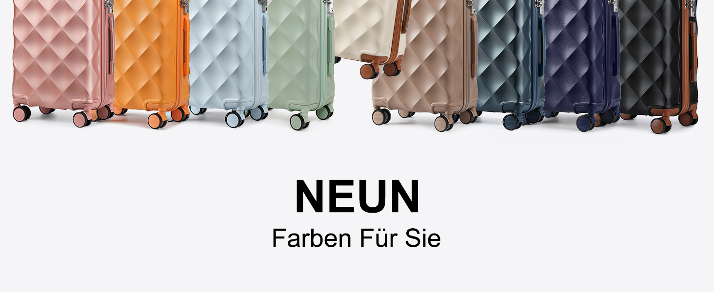 Набір валіз Sea Choice Hardschalen Trolley: 5шт (55/65/76 см), TSA-замок, рожеве золото