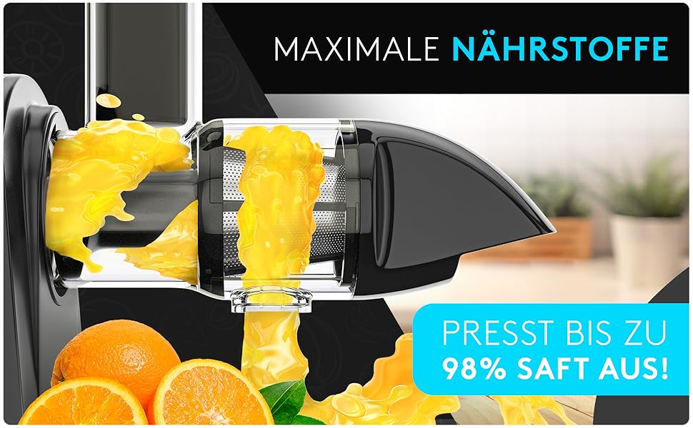 Шовковий відцентровий соковитискач Divaro [DAS ORIGINAL] - для фруктів та овочів, 150 Вт, з функцією реверсу, BPA Free