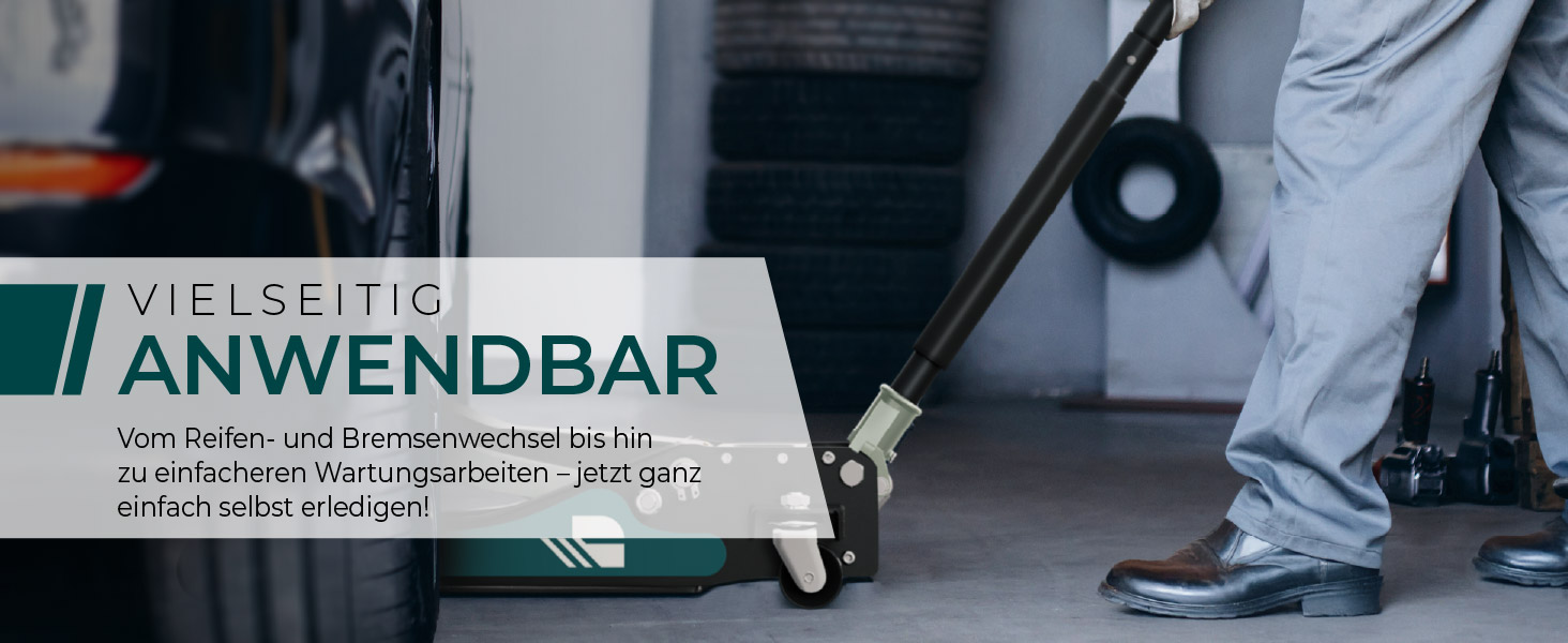 Гідравлічний домкрат CargoVA 3T з низьким профілем (75-505мм) + килимок + 2 гумові накладки | Для SUV та занижених авто | Професійний набір для заміни коліс