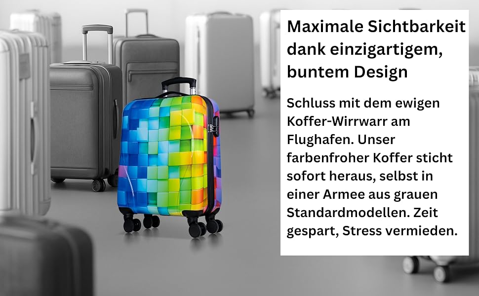 Валіза NOWI XL на колесах, пластикова (Hartschalenkoffer), 100 л, з кодовим замком та телескопічною ручкою, колір M Santa Cruz