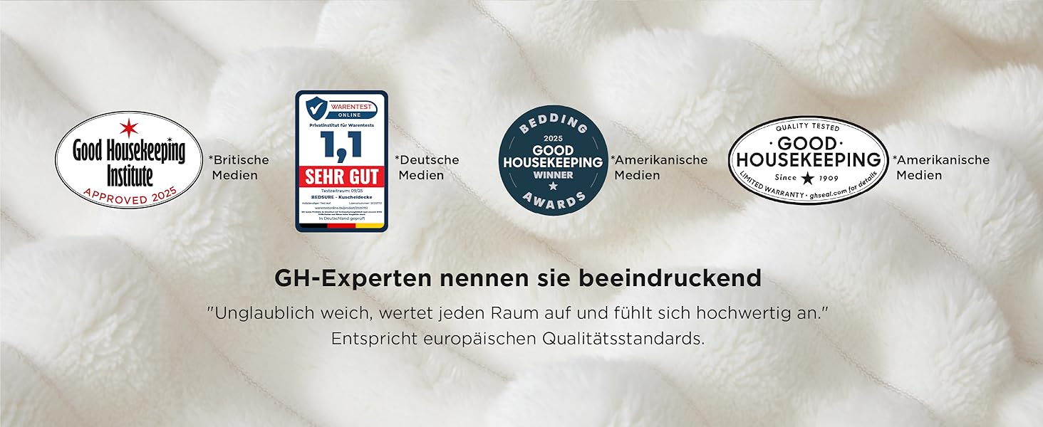 BEDSURE Плед великий 220x240 см - теплий, м'який, для дивана та декору інтер'єру, вовняний, флісовий, білий