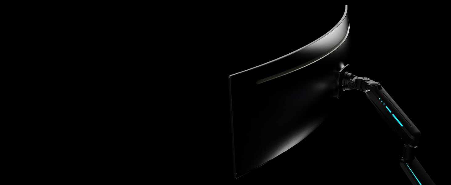 Кріплення для монітора Invision Vortex Gaming – 27–57 дюймів – Curved & UltraWide – RGB LED – 3–18 кг (VR200)