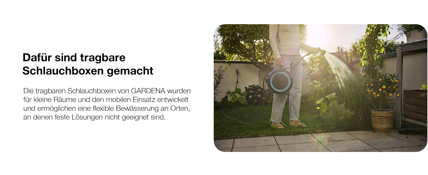 Gardena Mobile Schlauchbox MoveMatic: Автоматична мобільна система для зберігання садового шланга 18690-20