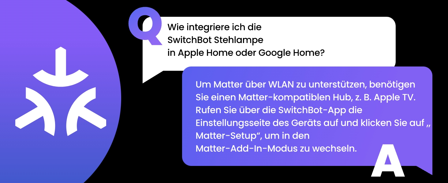 SwitchBot Matter Підлоговий світильник для вітальні та спальні, RGBWW, димування, Apple Home, Alexa, Google Home, керування через APP, музичні та сценні режими, чорний