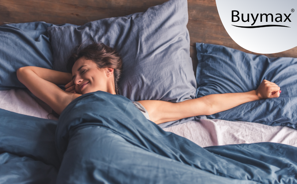 Комплект постільної білизни Buymax® 200x220 см, 100% бавовна, 3-частини (простирадло, 2 наволочки 80x80 см), з рельєфним покриттям, з блискавкою, сертифікат ÖKO-TEX