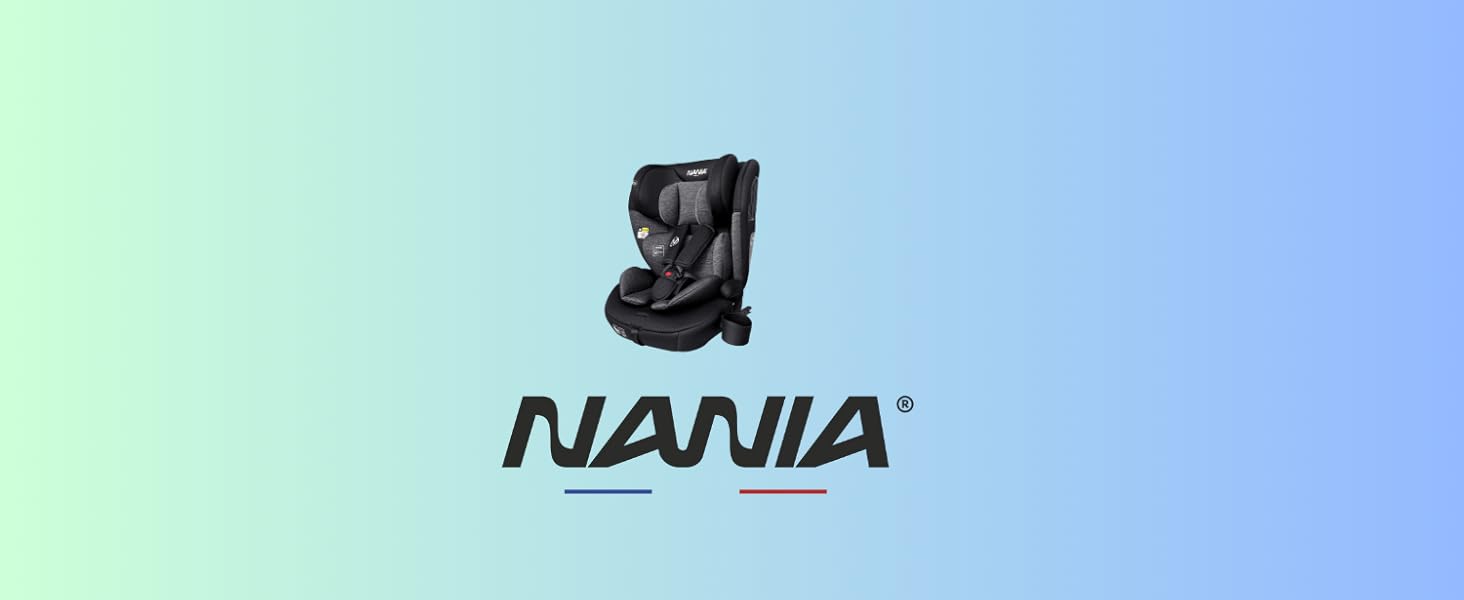 Автокрісло Nania Milano Isofix 76-150 см, 9-36 кг, 15 міс - 12 років, чорно-сіре