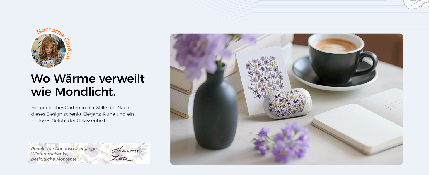 Електричні грілки для рук OCOOPA 2 шт. з магнітною застібкою, 5000mAh, 3 режими нагріву, компактні, для рукавичок, сумки, зимові аксесуари, подарунки для чоловіків та жінок, фіолетовий/білий