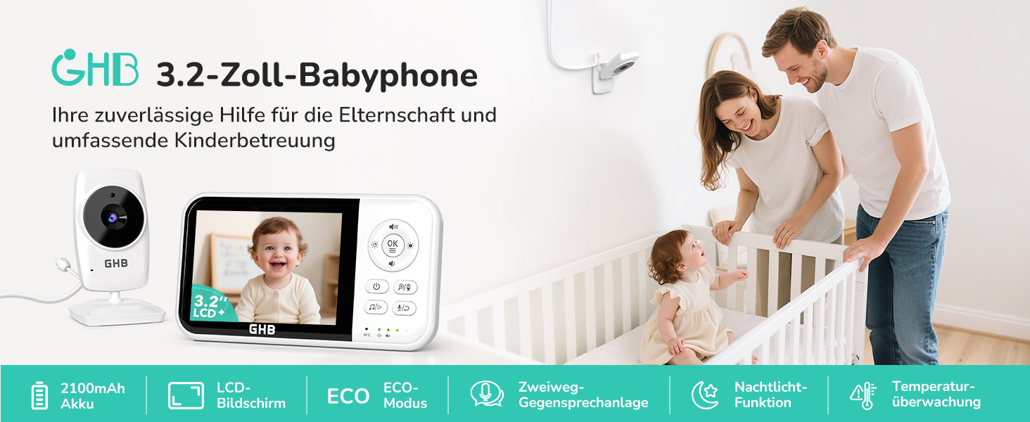 Відеоняня GHB з камерою та LCD-екраном 3.2