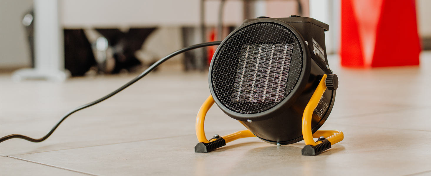 Електричний обігрівач-вентилятор Lehmann Thermoventilator для швидкого обігріву | 3 режими, термостат, нахил, ручка | для невеликих приміщень (2000 Вт)