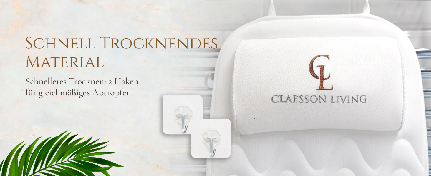 Подушка для ванни для всього тіла (125x43 см) - килимок для ванни з підголовником для підтримки шиї, спини та ніг - з мішком для прання та подорожей та гачком для швидкого сушіння - (Білий)